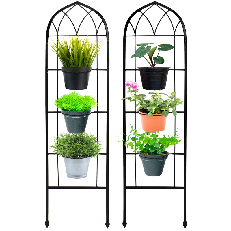 Avonlee Steel Arched Trellis (Set of 2)