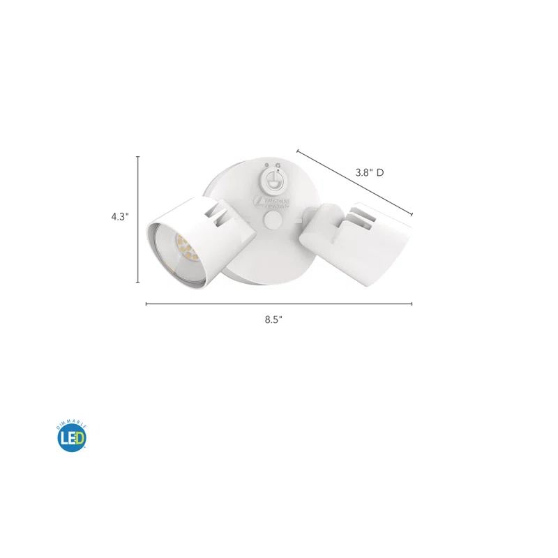 Lithonia Lighting 2 - Head Hardwired Dusk to Dawn Outdoor Security Flood Light