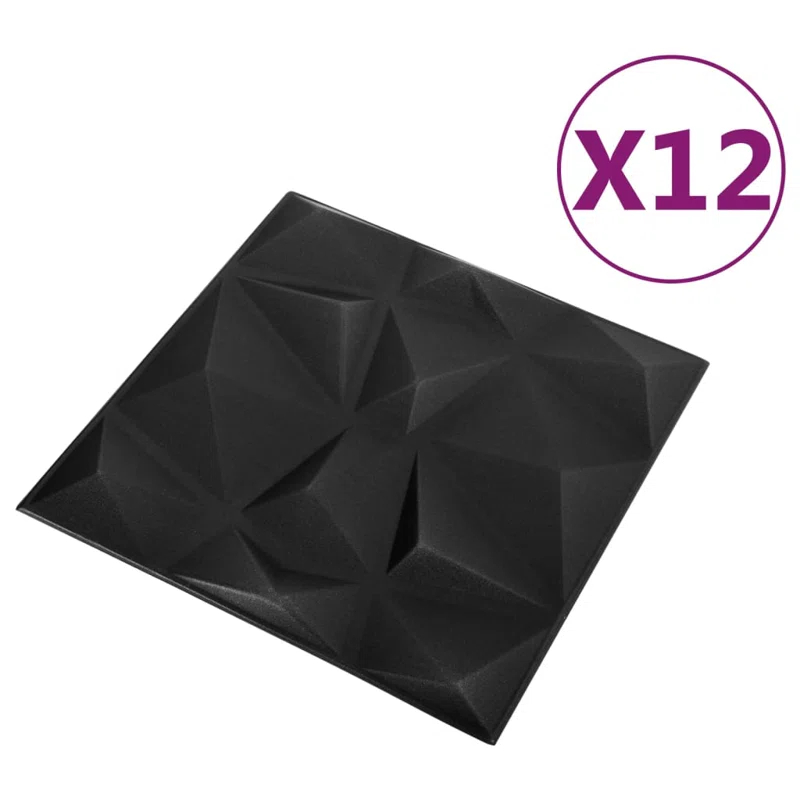 VidaXL 19.7" x 19.7" 3D Wall Panels (12 pack) (Set of 12)