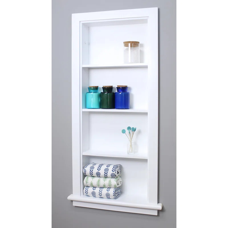 14X36 Aiden Recessed Wall Niche With Plain Back And Three Shelves