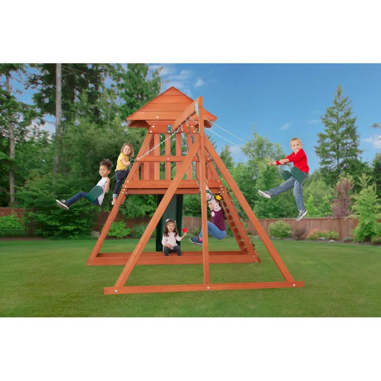 Creative Cedar Designs Chalet Complete Wooden Swing Set
