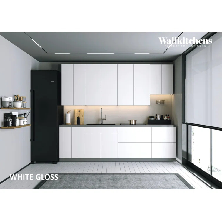 WALLKITCHENS FK-CONT 114'' W x 101'' H Medium Density Fiberboard (MDF) Kitchen Cabinet Set Ready-to-Assemble