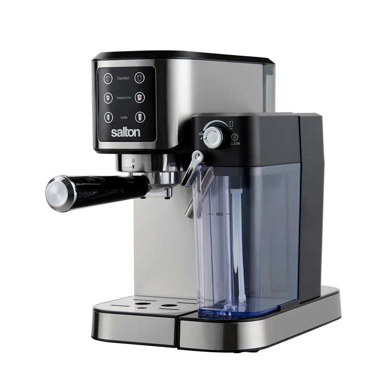 Salton Salton 3-in-1 Espresso, Cappuccino & Latte Machine with Milk Removable Container