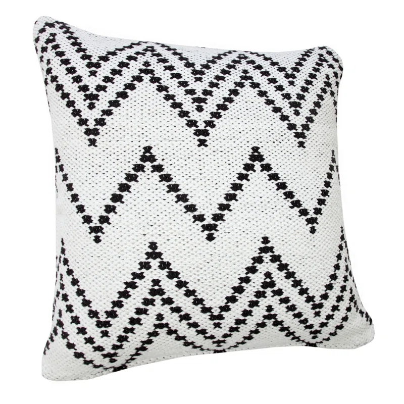 ZeaZu Chevron Cotton Reversible Throw Pillow
