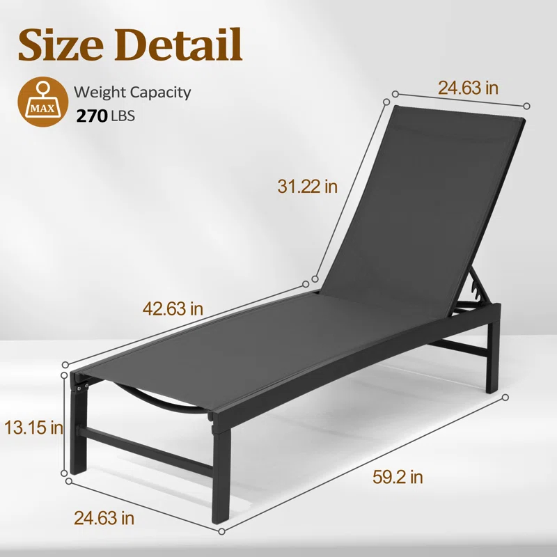 Blevens Outdoor Aluminum Chaise Lounge (Set of 2)