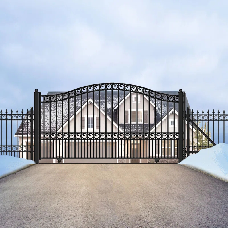 ALEKO Steel Dual Swing Driveway Gate - PRAGUE Style