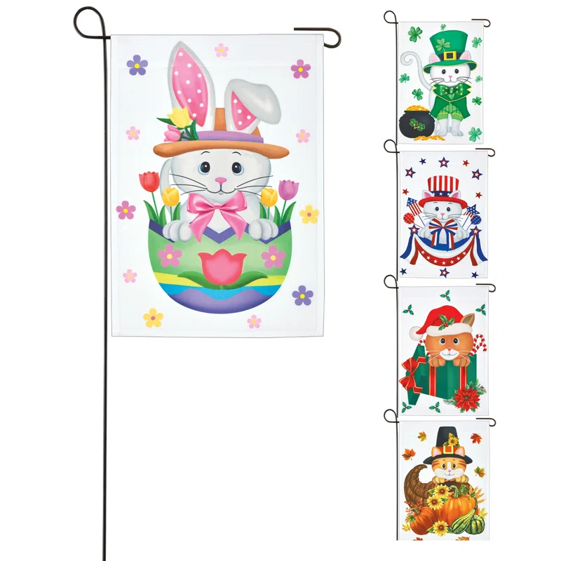 Arlmont & Co. Naiovy Double Sided 18'' H x 12.25'' W Polyester Animal Garden Flag