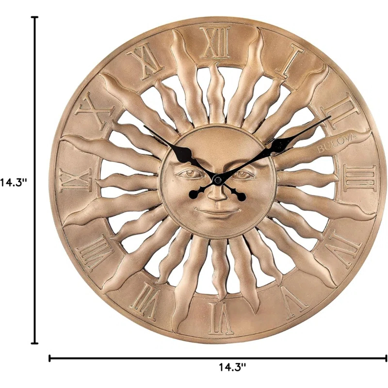 Bulova The Sunrise 14" Wall Clock | Wayfair