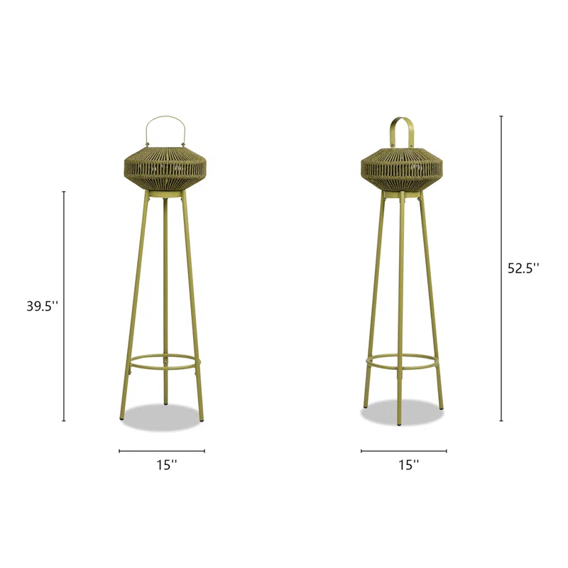 Jennifer Taylor Home Nova 52.5'' USB Integrated LED Outdoor Lantern Set