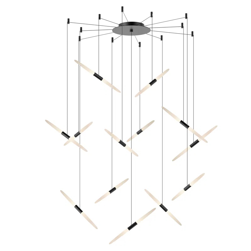 Ballet 13 - Light Dimmable LED Geometric Chandelier