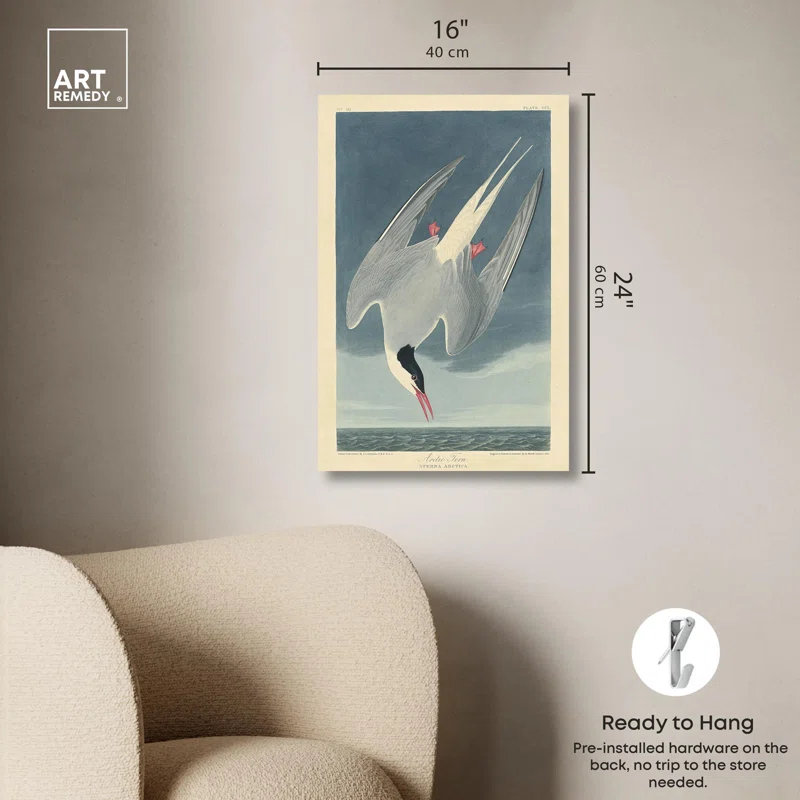 Art Remedy Arctic Tern Canvas Retro Japanese Art Prints by Art Remedy