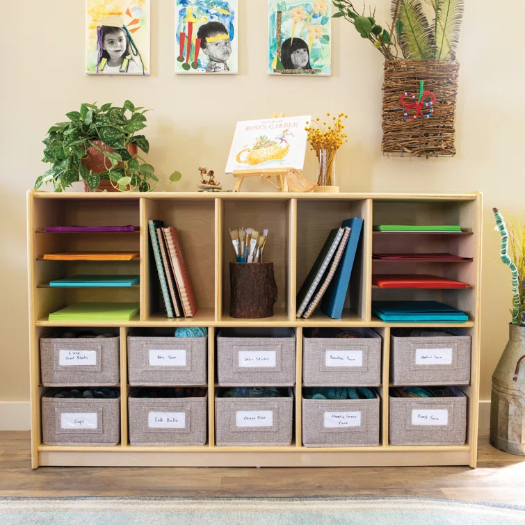 Guidecraft EdQ Essentials Shelves & 10 Bin Storage Unit