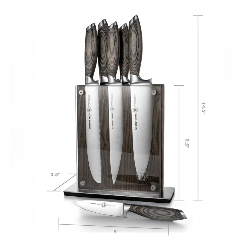 Schmidt Brothers Cutlery Schmidt Brothers™ Cutlery Bonded Ash 7-Piece knife Block Set