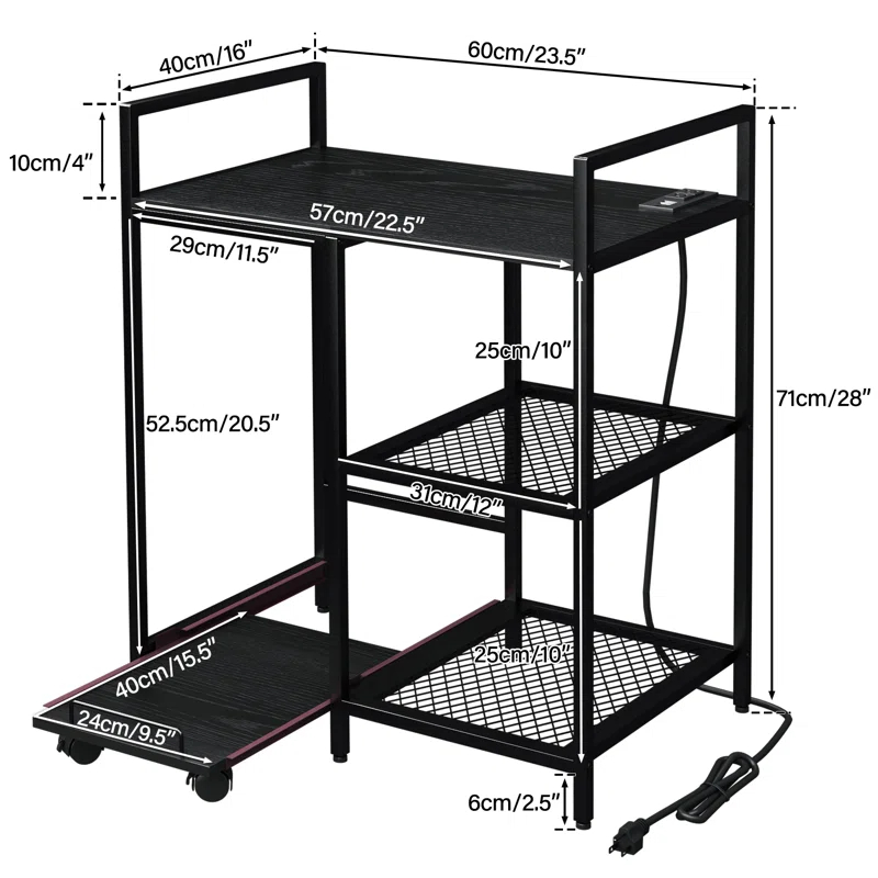 TC-HOMENY 28'' H x 23.5'' W Printer Stand & Reviews | Wayfair