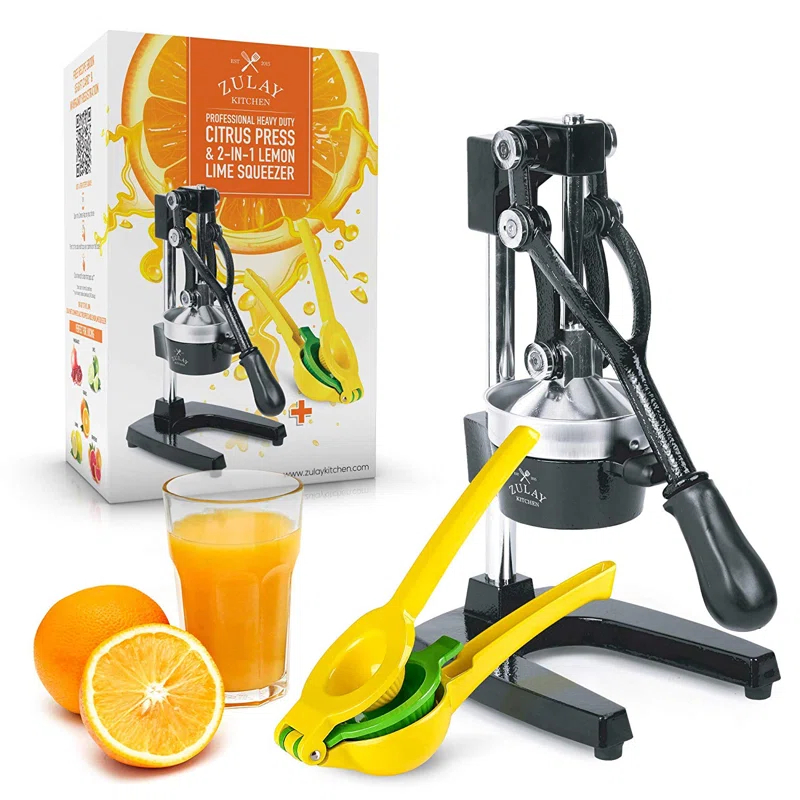 Zulay Kitchen Zulay Kitchen Citrus Complete Set Manual Citrus Press Orange Squeezer & 2-in-1 Metal Lemon Squeezer