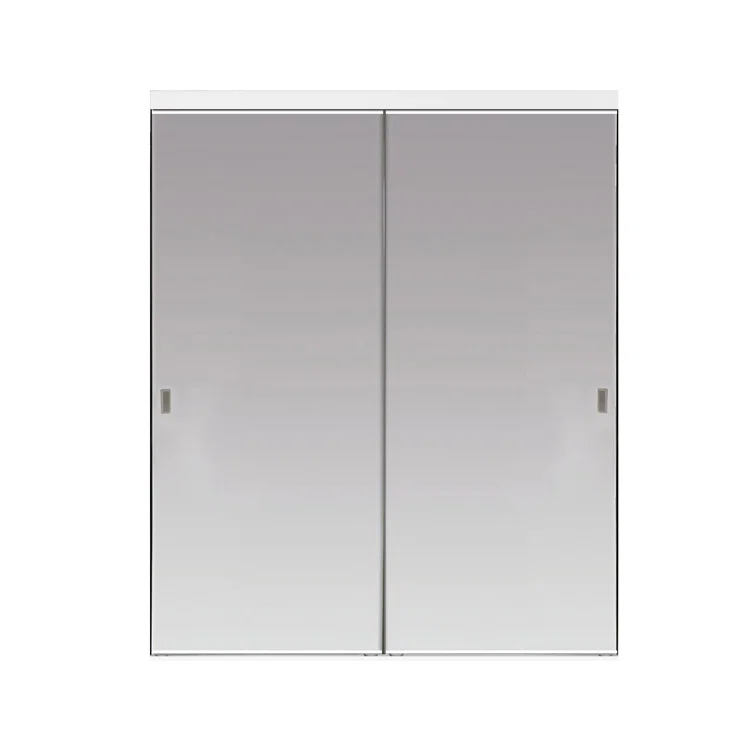 Custom Door and Mirror Solid + Manufactured Wood Mirrored Sliding Closet Doors