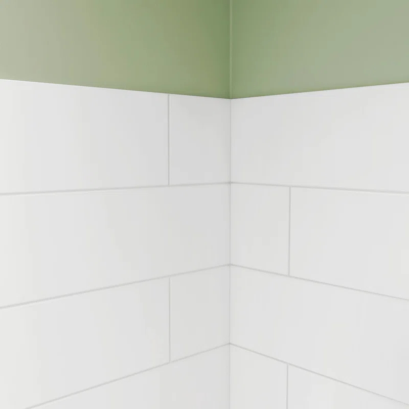 DreamLine DreamLine DreamStone 42 in. D x 62 in. W x 84 in. H Shower Wall Kit in White Modern Subway Pattern