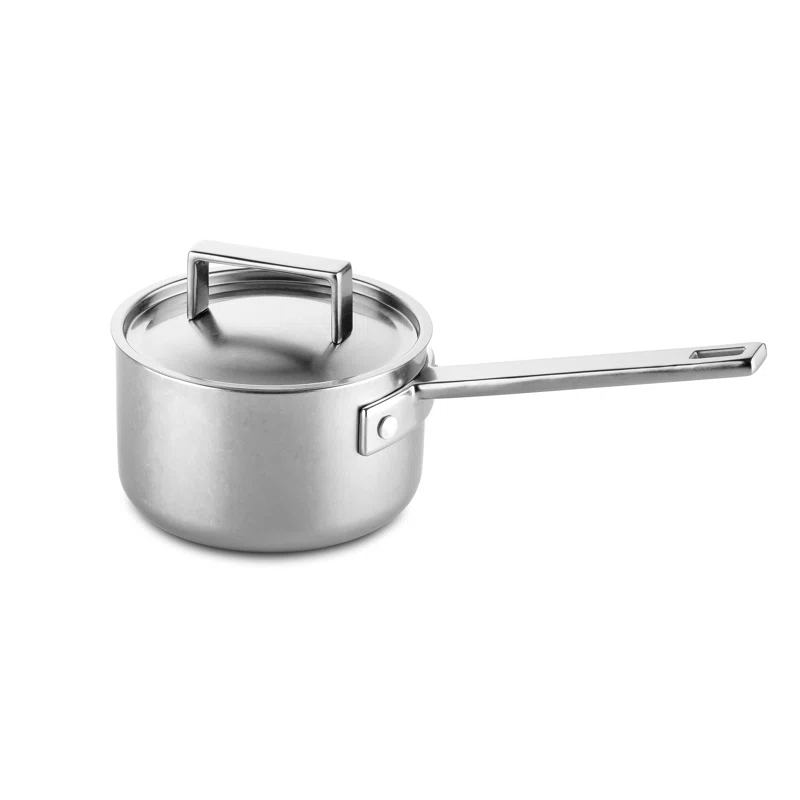 MEPRA Casserole 1 H. with Lid Attiva Pewter Stainless Steel