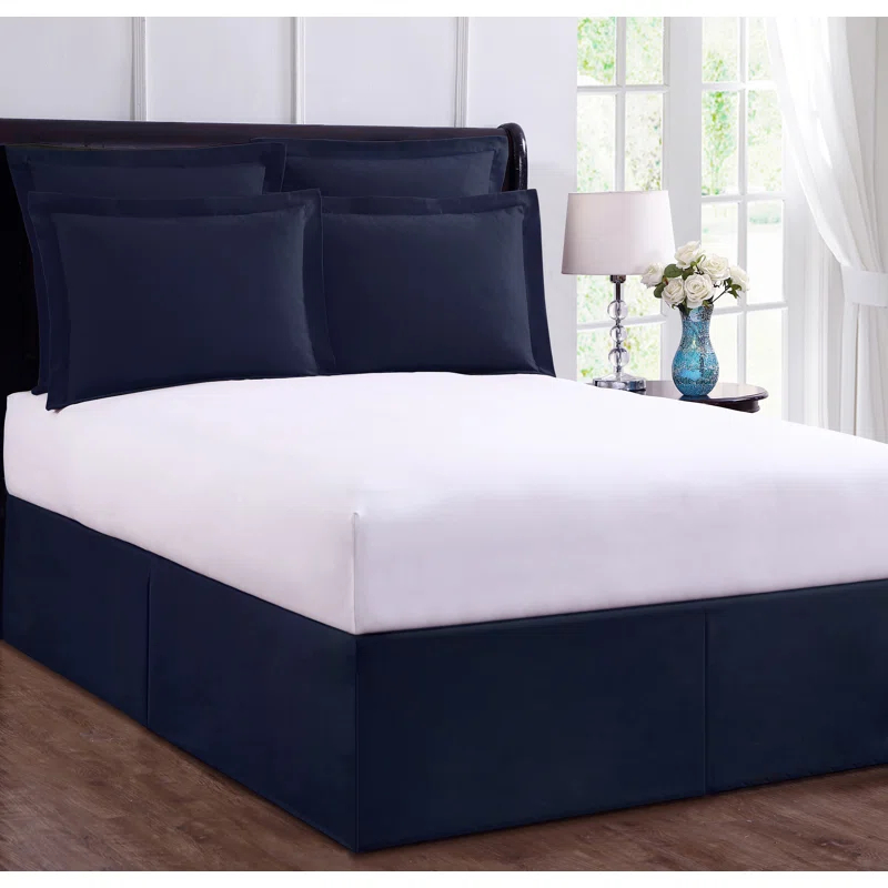 Fresh Ideas Pleated Wrinkle Resistant Wrap Around Bed Skirt