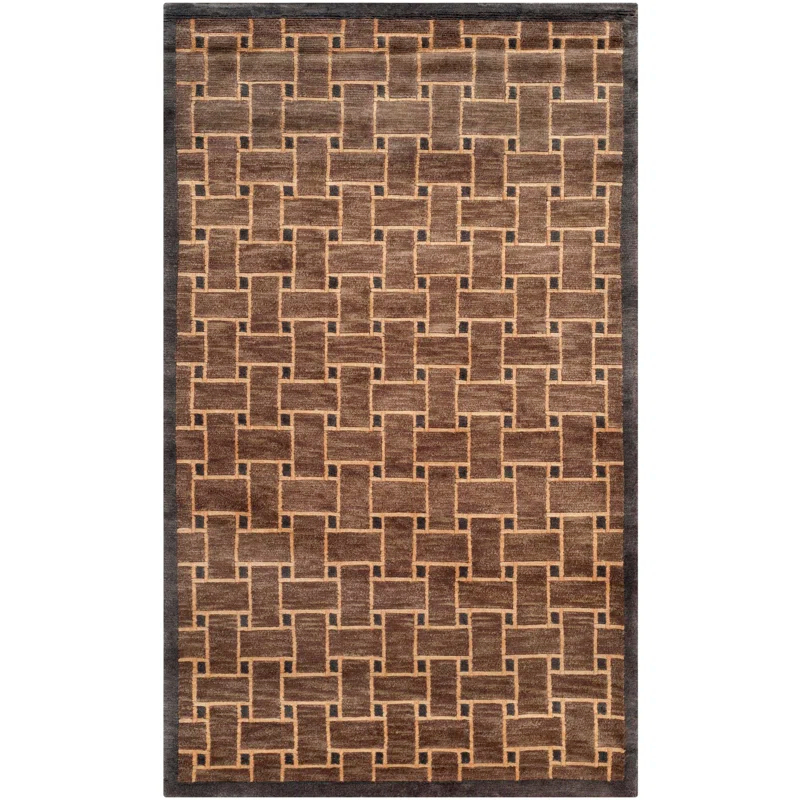 Safavieh Tibetan Hand Knotted Wool Pile Geometric Rug