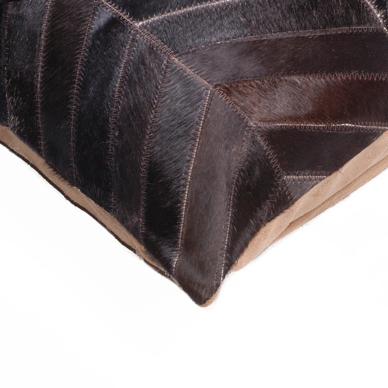 eRug Outlet Torino Leather/Suede Throw Square Pillow Cover & Insert
