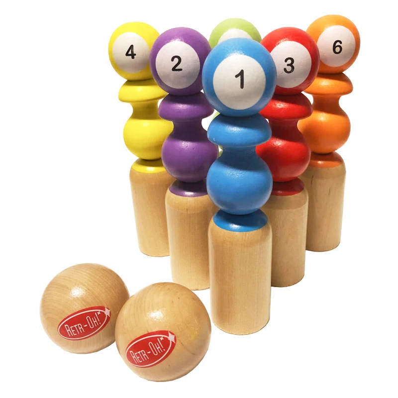 Fun2Give Solid Wood Bowling
