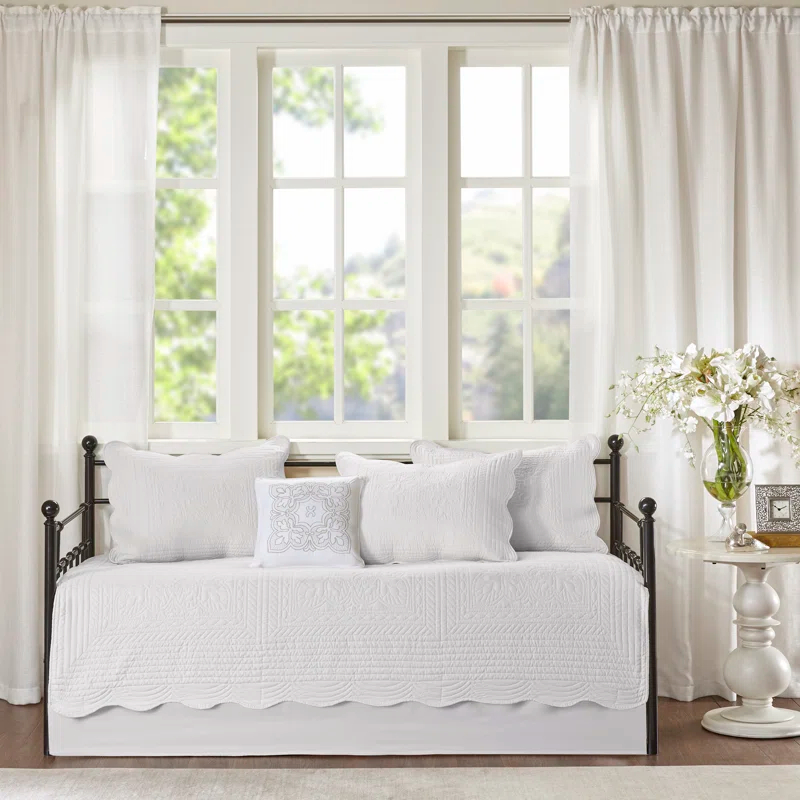 Madison Park Tuscany 6 Piece Reversible Scalloped Edge Daybed Cover Set