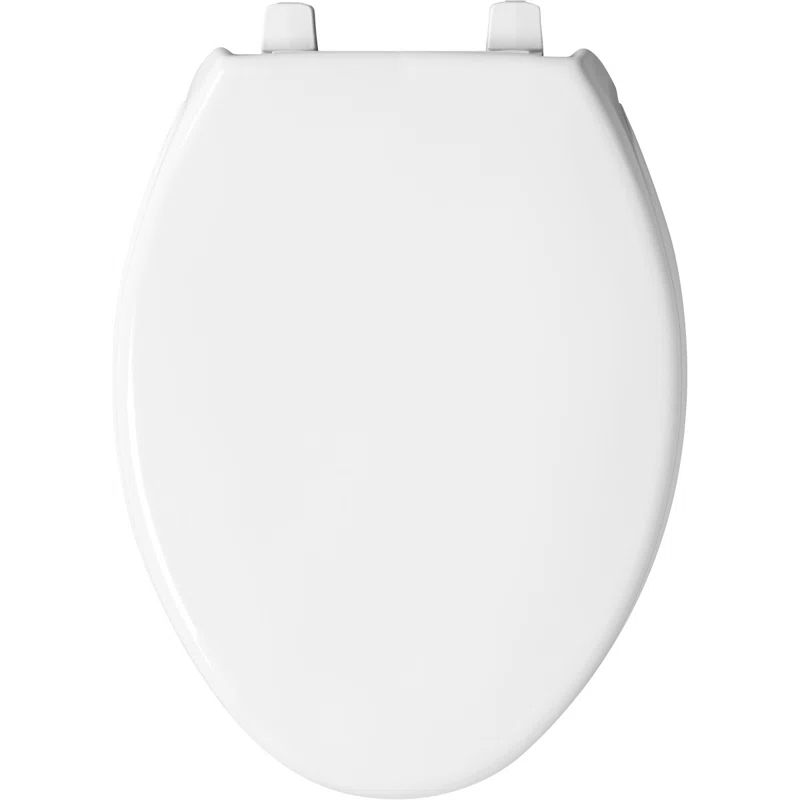 Bemis 7B1950 000 BEMIS 1950 Commercial Heavy Duty Open Front Toilet Seat with Cover, ELONGATED, Plastic, White