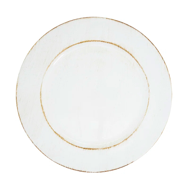 Saro Vintage-Inspired Distressed Charger Plate (Set of 4) (Set of 4)