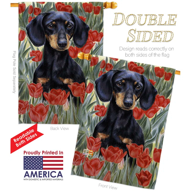 Breeze Decor Double Sided 40.00'' H x 28.00'' W Polyester Flag Set