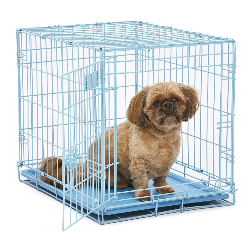 Midwest Homes For Pets MidWest Homes for Pets Folding Metal Dog Crate with Divider Panel & Leak Proof Tray