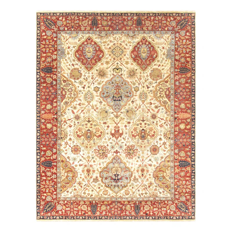 Azerbaijan Hand Knotted Wool Washable Oriental Indoor Rug