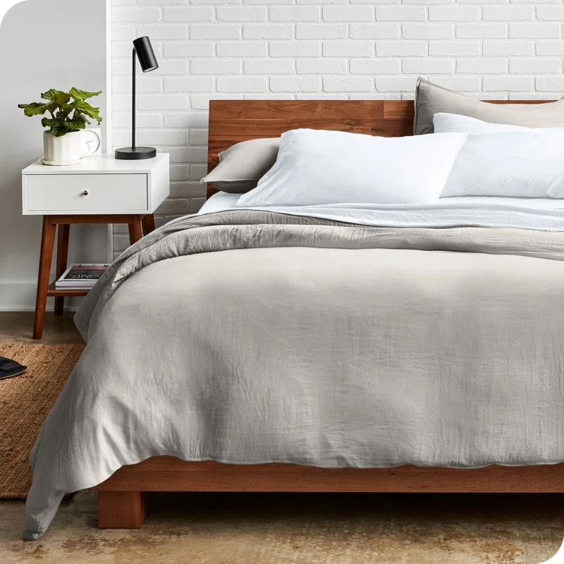 Bare Home Washed Microfiber Duvet Cover Set