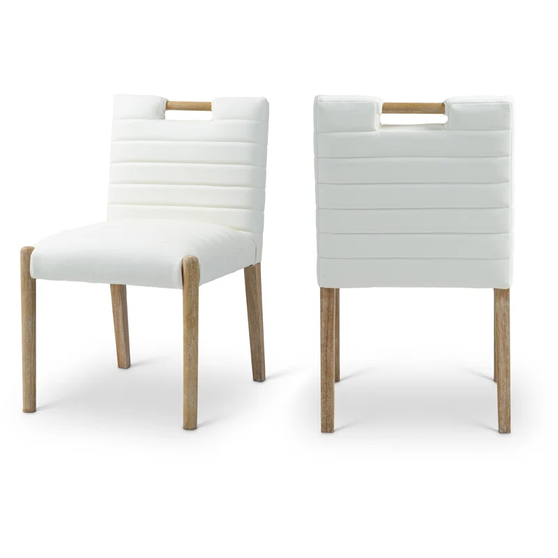 Latitude Run® Jaynia Vegan Leather Dining Side Chair (Set of 2)