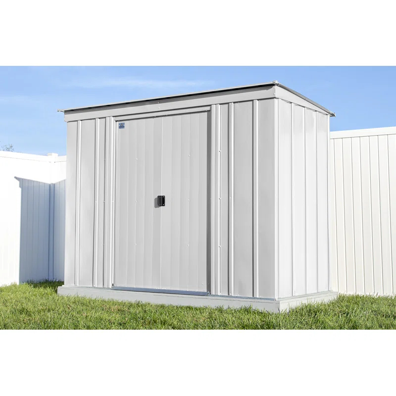 Arrow 8 ft. W x 4 ft. D Galvanized Steel Vertical Storage Shed