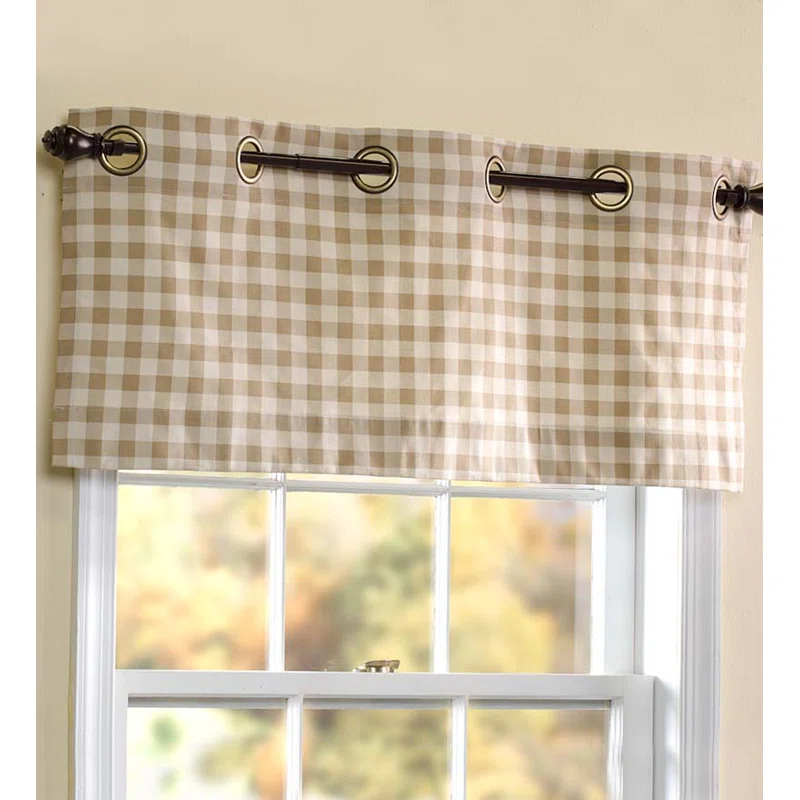 Thermalogic Plaid Cotton Blend Tailored 40'' W Window Valance