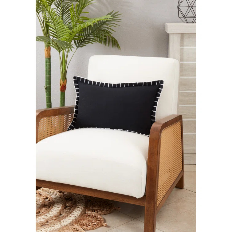 Saro Persephone Collection Cotton Pillow Cover