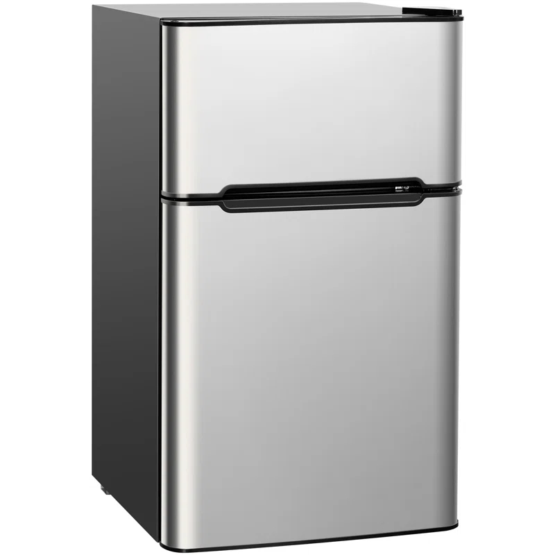 Costway Costway 3.2 Cubic Feet Portable Freestanding Mini Fridge with Freezer