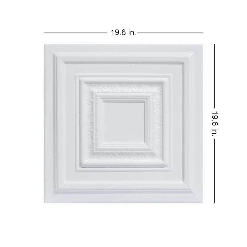 Chestnut Grove 1.6 ft. x 1.6 ft. Polystyrene Glue-up Ceiling Tile (Set of 96)