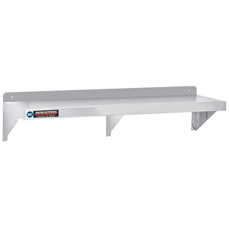 DuraSteel Stainless Steel Wall Shelf - 72" Wide x 14" Deep Commercial Grade - NSF Certified