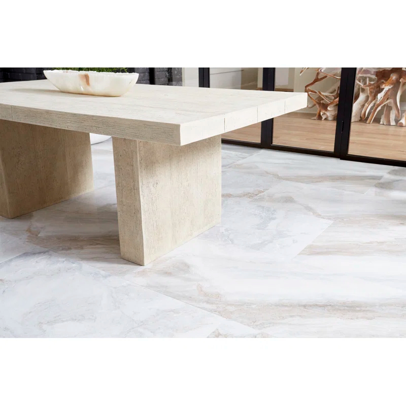 Old Lumber Dining Table, Roman Stone