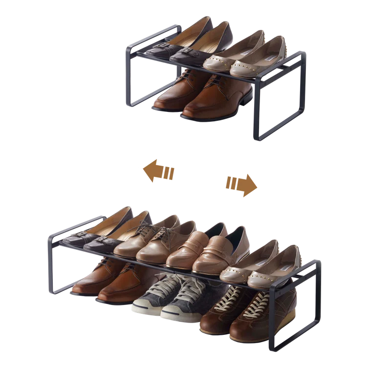 Yamazaki Home Adjustable Shoe Rack, Spacesaving Storage Solution, Steel, Expandable, Stackable