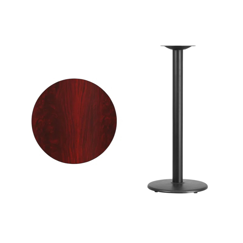 Carrus 24'' Round Laminate Table Top with 18'' Round Bar Height Table Base