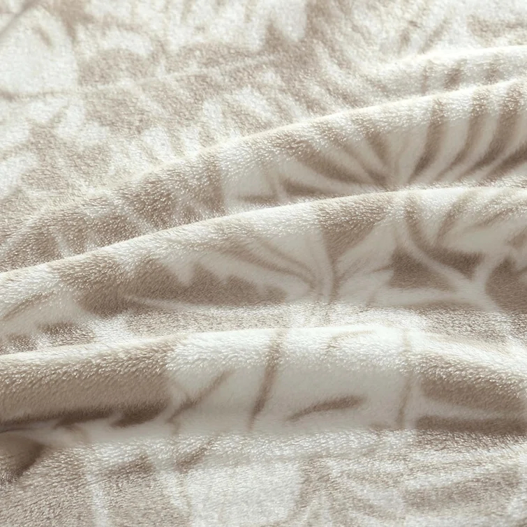 Tommy Bahama Home Wallpaper Leaves Plain Weave / Muslin Throw Blanket