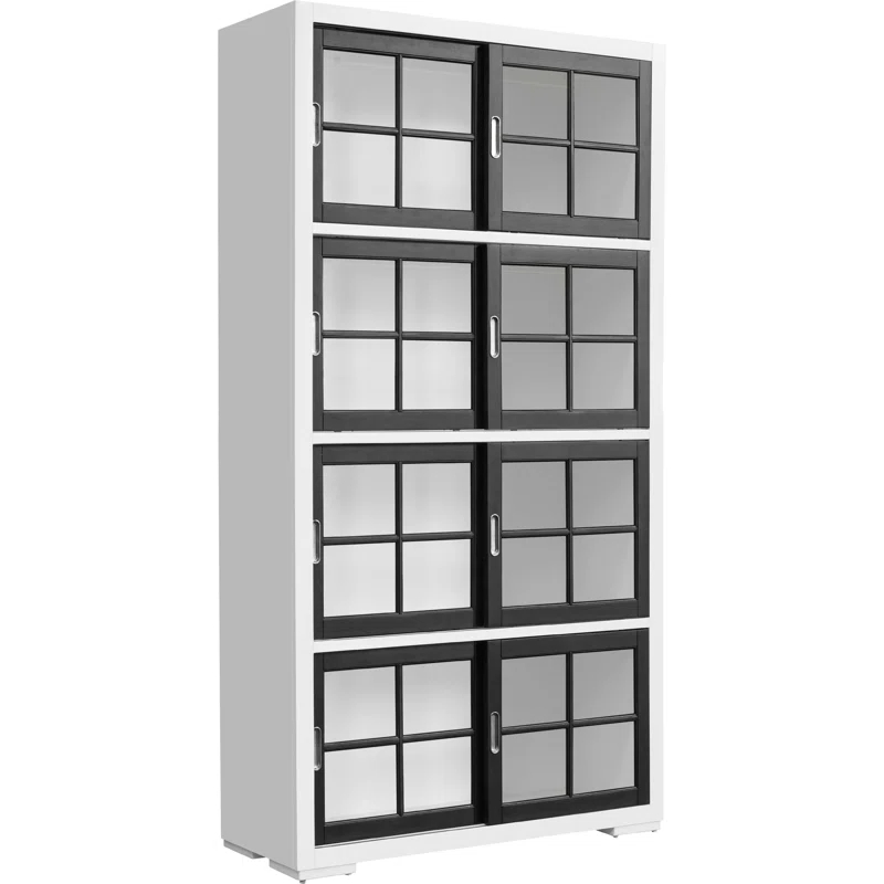 Pulaski Furniture Contemporary 4-Shelf Sliding Door Bookcase