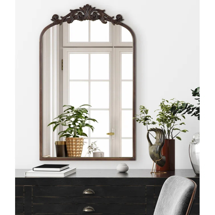 Fleur De Lis Living Anglo Metal Flat Mirror