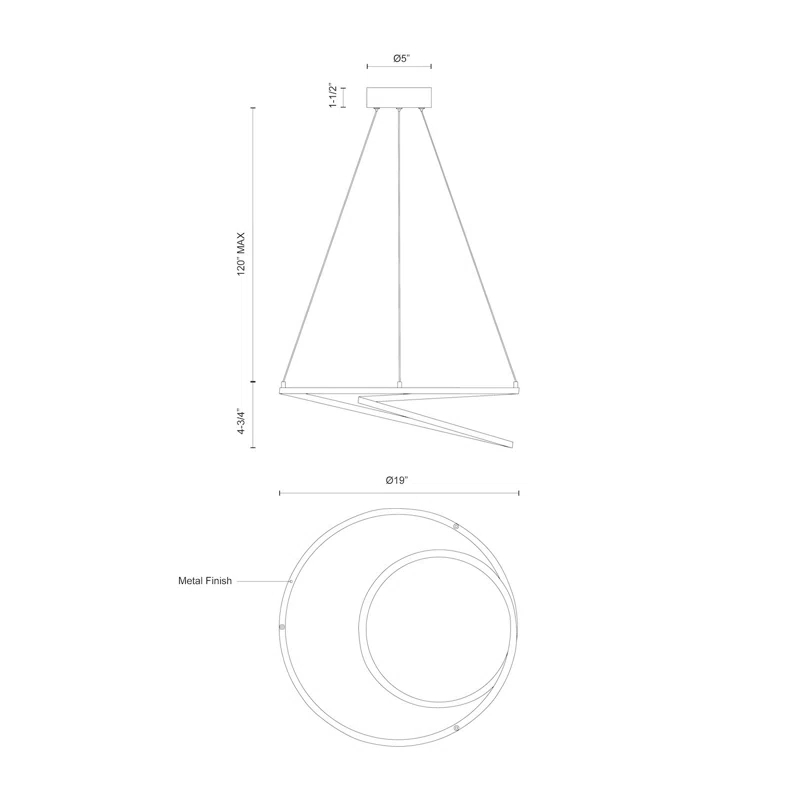 Kuzco Lighting Twist 1 - Light LED Unique/Statement Pendant