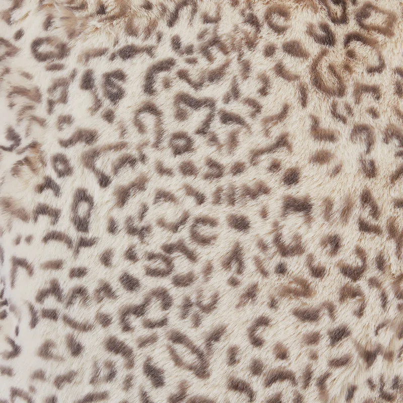Michael Amini Snow Leopard Animal Print Feather Reversible Throw Pillow (Set of 2)