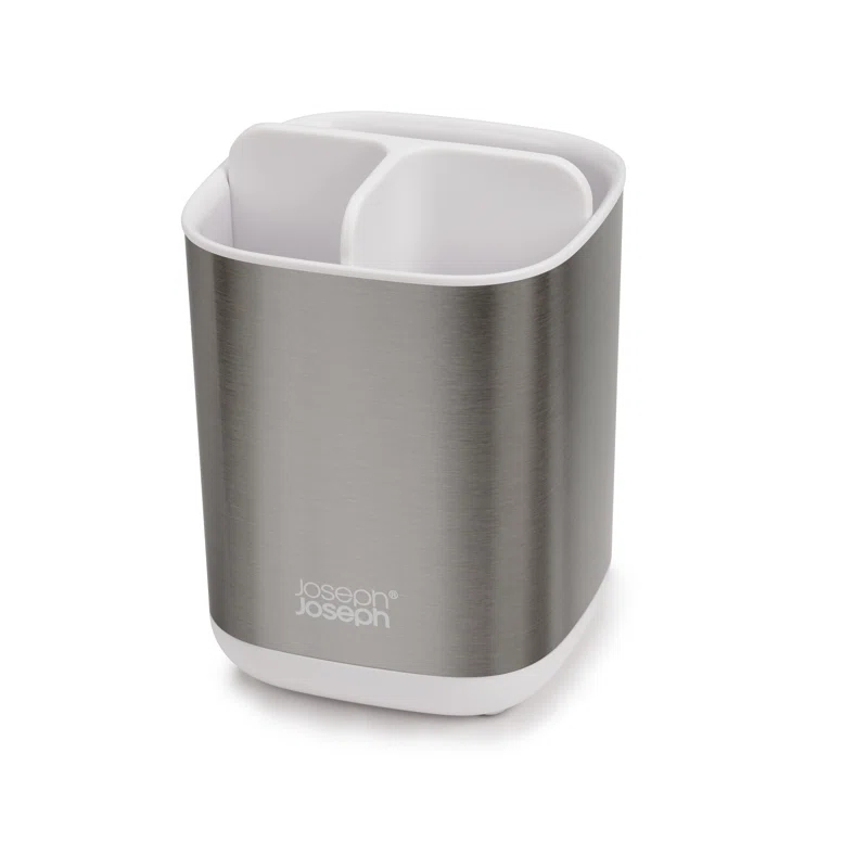 Joseph Joseph Joseph Joseph EasyStore Stainless Steel Compact Toothbrush Holder
