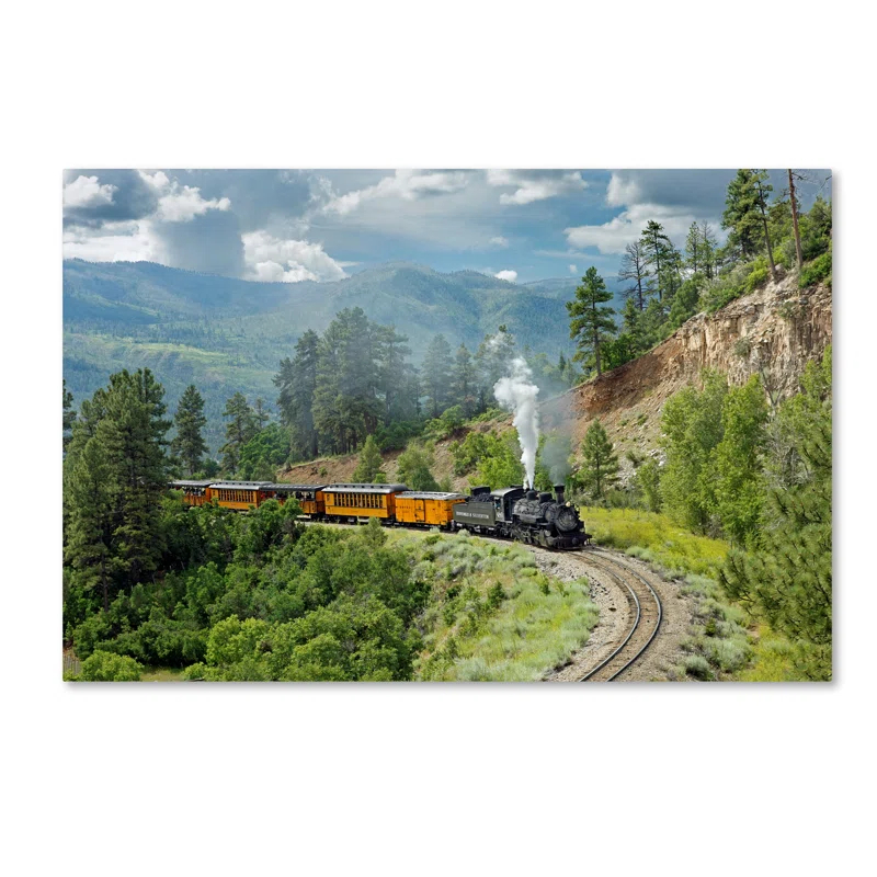 Trademark Fine Art Mike Jones " The Train, From Bridge " by Mike Jones Photo
